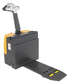 Vestil Ept-Sf-1232-26 Steel Electric Pallet Truck With Single 32" Fork 2600 Lb. Capacity, Black / Yellow