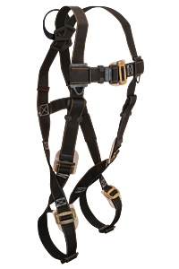 Falltech 7051 Arc Flash Nylon Standard Harness, Non-Belted Fbh Dorsal Loop Mb Legs/Mb Chest With Leather