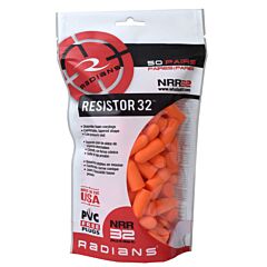 Radians Fp70Bg50 Resistor? Foam Earplugs Bag Uncorded, Bag Of 50 Pair, Orange