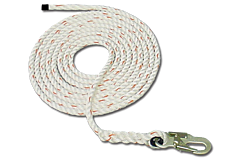 French Creek 121-1S-100 5/8" X 100' 3-Strand Polyblend Synthetic Lifeline, Snap One End