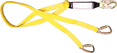 French Creek 446Aw Dual Leg 6' Shock Absorbing "Double-Tuff" Web Shock Absorbing Lanyard For Tying Back, #63 (5K) Snap Hook One End, #74N Other End