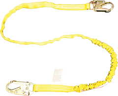 French Creek 460A Tubular Shock Absorbing Web Lanyard, 6 Ft., #74N Locking Snap Hooks Each End