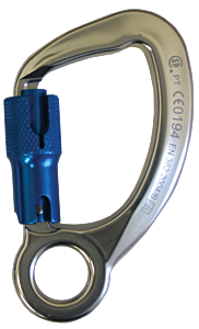 French Creek 63A Aluminum Twistlock Captive Eye Carabiner, 3/4" 3600 Lbs Gate