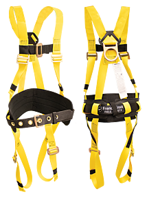French Creek 830 Mating Buckle Leg Straps, 6" Adjustable Back Pad, Removable Leather-Lined Tongue Buckle Tool Belt, Size Small