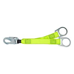 Safewaze Fs813-2D 18" Dual Leg D-Ring Extender, Snap Hook, 2 D-Rings