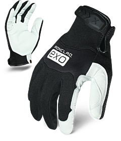 Ironclad Exo2-Mplw-05-Xl Exo Pro White Goat Leather Gloves , Neoprene Knuckle Impact Protection, Black & White, Size X-Large