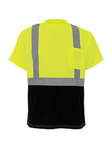 Global Glove Frogwear Glo-007B Self-Wicking Short-Sleeved Shirt, Class 2, Size 4X-Large