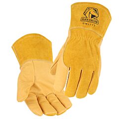 Black Stallion Gm1715-Tt-Lrg Grain Pigskin Palm, Cowhide Back Mig Welding Gloves, Size Large