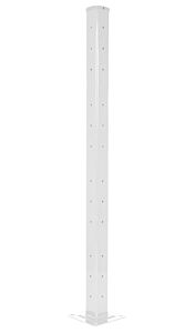 Vestil Gr-F3R-Bo-Tp72-Wt Steel Rigid Tube Post Bolt On Style 72 In. For 3 Ribbed Bolt On Style Guard Rails White