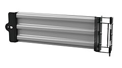 Vestil Gr-F3R-Gbs-4-Sl Steel Hinged Guard Rail 41.875 In. Length 3 Ribbed Gate Silver