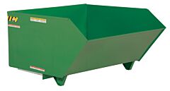 Vestil H-100-Hd-Grn-T Steel Heavy Duty Low Profile Self Dumping Hopper 1 Cubic Yard 6000 Lb. Capacity, Green