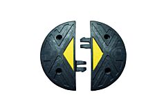 Jsp Safety Hay002-835-330 Ridgeback Heavy Duty Pvc Speed Bump End Caps, 3" (5Mph), Black/Yellow