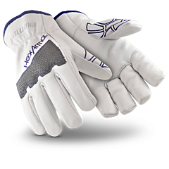 Hexarmor 5033-Xl Steel Leather Cut Resistant Driver Gloves Size White, Size X-Large