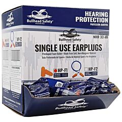 Global Glove Bullhead Safety Hp-F1 Uncorded Polyurethane Foam Nrr 33 Db Earplugs, One Size