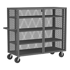 Durham Htl-2460-Dd-3As-95 Security Mesh Truck, 4 Shelves, 24 X 60