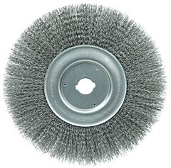 Weiler 01250-12 Narrow Face Crimped Wire Wheels, 10 In Dia. X 3/4 In , 0.014 In, Steel, 4,000Rpm