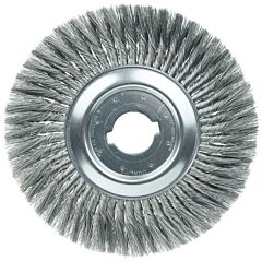 Weiler 08200-14 Standard Twist Knot Wire Wheel, 12 In D, .014 In Steel Wire, 2 In Arbor Hole