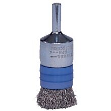 Weiler 10012P Crimped Wire Solid End Brush, Steel, 22,000 Rpm, 1 In X 0.02 In