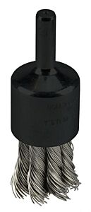Weiler 10029 Knot Wire End Brush, Stainless Steel Bristles, 3/4 In Brush Dia X 0.014 In Wire, 25000 Rpm, 1 Ea/Ea