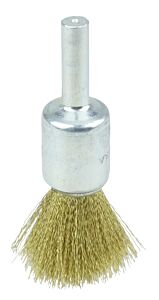 Weiler 10158 Crimped Wire Solid End Brushes, Brass, 25,000 Rpm, 1/2" X 0.005"