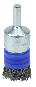 Weiler 11103 Banded Crimped Wire End Brushes, Steel, 20,000 Rpm, 3/4" X 0.0104"