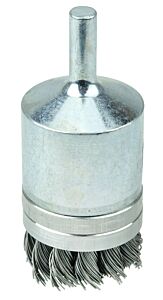 Weiler 11141 Banded Knot Wire End Brush, Steel, 1-1/8 In X 0.020 In, 20,000 Rpm