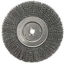 Weiler 01228 Narrow Face Crimped Wire Wheel, 10 In D, .006 Steel Wire