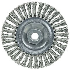 Weiler 13137 Roughneck Stringer Bead Twist Knot Wire Wheels, 4 In D, 1/2 In - 13 Unc