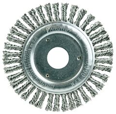 Weiler 13249 Roughneck® Stringer Bead Wheel, 4-1/2 In Dia X 3/16 In Face W X 7/8 In X 0.020 In, 15000 Rpm, 5 Ea/Pk
