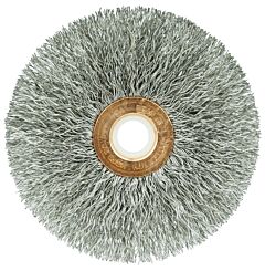 Weiler 16963 Copper Center™ Small Diameter Wire Wheel, 3 In Dia X 5/8 In W Face, 0.0118 In Stainless Steel Wire, 20000 Rpm