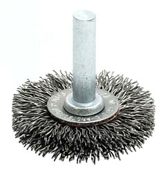 Weiler 17953 Crimped Wire Radial Wheel Brush, 1 1/2 In D, .014 In Steel Wire, 20,000 Rpm
