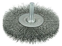 Weiler 17964 Crimped Wire Radial Wheel Brush, 3 In D, .008 Steel Wire