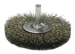 Weiler 17981 Crimped Wire Radial Wheel Brush, 4 In D, .008 Stainless Steel Wire