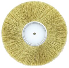 Weiler 22241 Plater'S Wire Wheel, 6 In Dia, .005 In Brass Wire, 3,600 Rpm