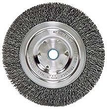 Weiler 02325 Medium-Face Crimped Wire Wheel, 6 In Dia X 5/8 In W, 0.014 In Steel Wire, 6000 Rpm