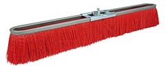 Weiler 25291 Vortec Pro Strip Broom, 24 In, Metal Block, 3 In Trim L, Polypropylene Fill, Red