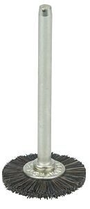 Weiler 26041 Miniature Stem-Mounted Wheel Brushes, 3/4 In Dia, Natural Hair, 37,000 Rpm