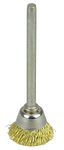 Weiler 26072 Mc-10 5/8" Mini Wire Cupbrush .003Brass 1/8"Stem