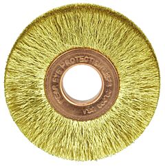 Weiler 29059 Non Sparking Small Diameter Wire Wheel, 2 In D, .005 Brass