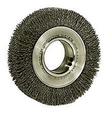 Weiler 03040 Wide-Face Crimped Wire Wheel, 6 In Dia. X 1 1/4 In W, 6,000 Rpm