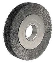 Weiler 03110 Wide-Face Crimped Wire Wheel, 8 In Dia. X 2 In W, 0.006 Steel Fill, 4,500 Rpm