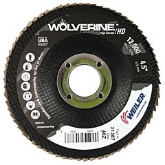 Weiler 31387 4-1/2" Vortec Pro High Density Abrasive Flap Disc, Flat