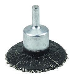 Weiler 35234 Polyflex® Extra Heavy Duty Stem-Mounted Flared End Brush, Steel, 2 In X 0.02 In, 20,000 Rpm