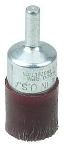 Weiler 35350 Polyflex Crimped Wire Hollow End Brushes, Steel, 14,000 Rpm, 1" X 0.0104"