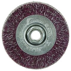 Weiler 35416 Polyflex® Narrow Face Crimped Wire Wheel, 4 In D, .014 Wire