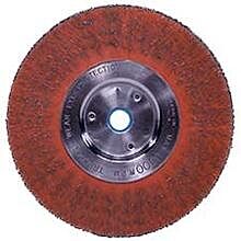 Weiler 35520 Polyflex® Narrow Face Crimped Wire Wheel, 6 In D, .014 Steel, 5/8-1/2 Arbor Hole