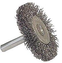 Weiler 36009 Vortec Pro® Stem Mounted Crimped Wire Wheel, 2 In D, .014 Steel, Retail Pack