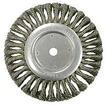 Weiler 36028 Vortec Pro Knot Wire Wheel, 8 In Dia, .014 In Carbon Steel Wire, 6,000 Rpm
