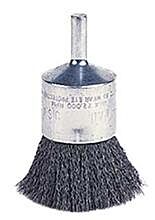Weiler 36048 Vortec Pro Stem Mtd Crimped Wire End Brushes, 1 In Dia, .014 Wire
