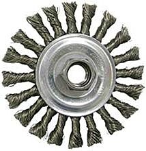 Weiler 36055 Vortec Pro Knot Wire Wheels, 4 In D, 0.02 Carbon Steel, 5/8-11 Unc Nut
